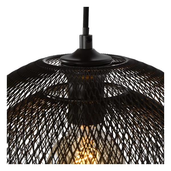 Lucide MESH - Pendant light - 2xE27 - Black - detail 2